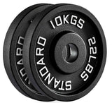 75KG Cast Iron Weight Plates + Olympic Barbell