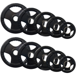 Rubber Coated Tri-Grip Olympic Weight Plates