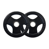 75KG Tri-Grip Rubber Coated Weight Plates + Olympic Barbell