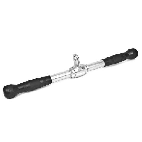 Rotating Straight Bar Cable Attachment with Rubber Handles