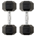 Hex Rubber Dumbbells