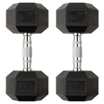 Hex Rubber Dumbbells