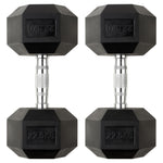 Hex Rubber Dumbbells