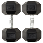 Hex Rubber Dumbbells