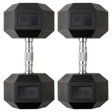 Hex Rubber Dumbbells