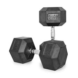 Hex Rubber Dumbbells