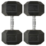 Hex Rubber Dumbbells