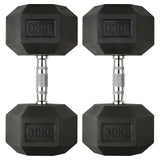 Hex Rubber Dumbbells