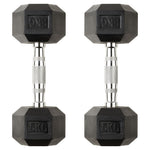 Hex Rubber Dumbbells