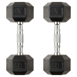 Hex Rubber Dumbbells