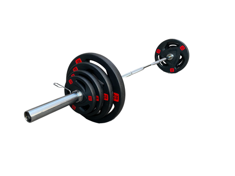 Olympic Barbell & 75KG Weight Plates Set